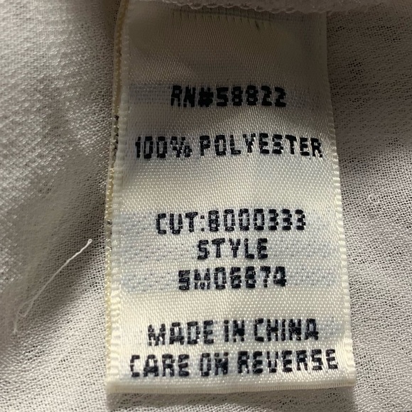 Studio M White Sleeveless Top with Floral Pattern SZ M - Picture 3 of 6